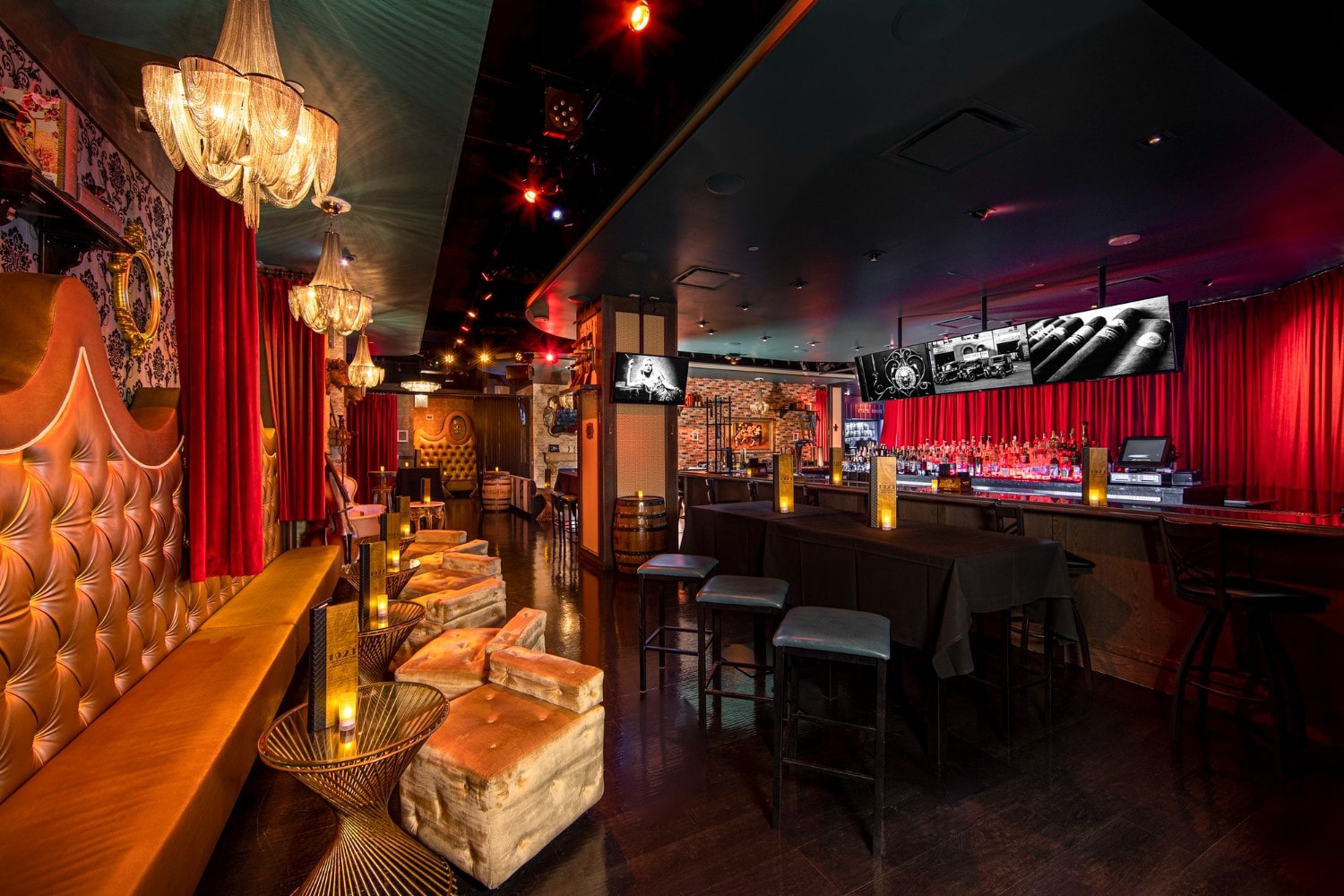 Bar area at the speakeasy