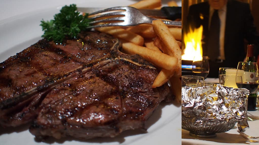 Classic San Francisco steakhouse dinner