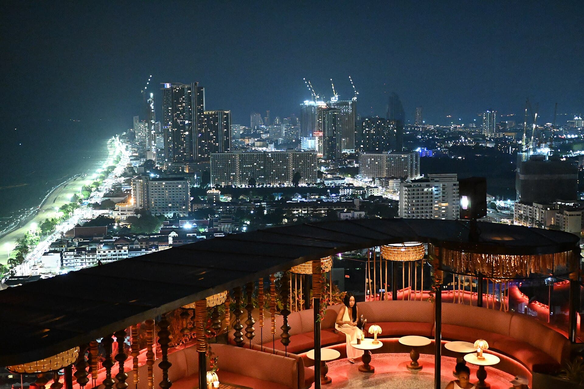 Skyline rooftop reception