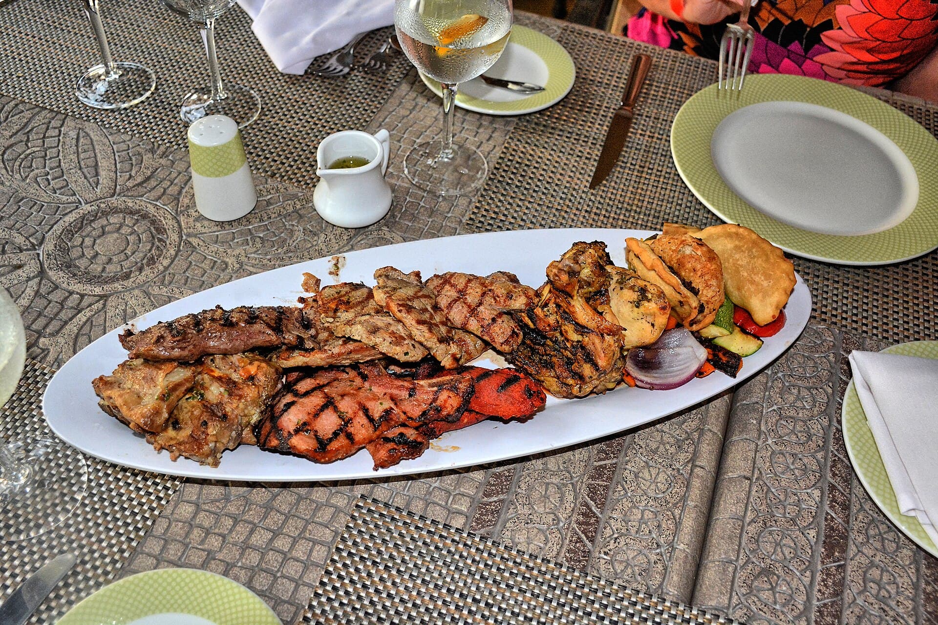Upscale steak dinner