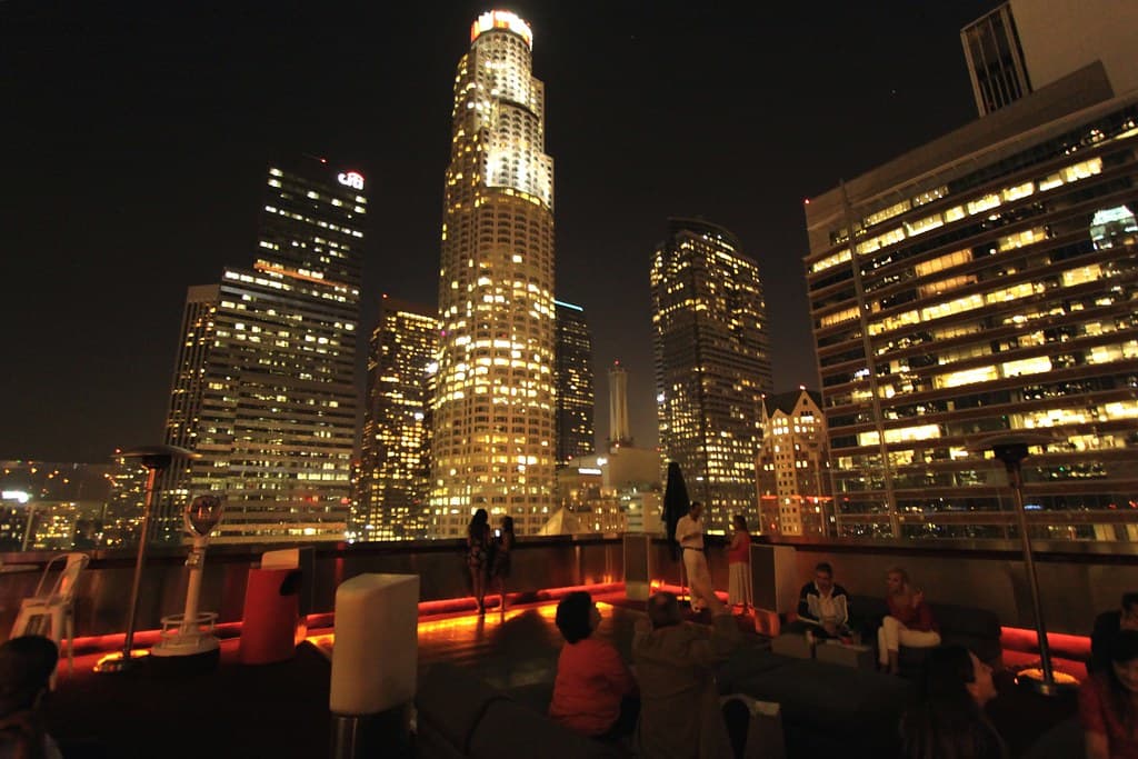 Rooftop cocktail reception
